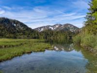 Ausblick beim überqueren des Weitsee Abflußes